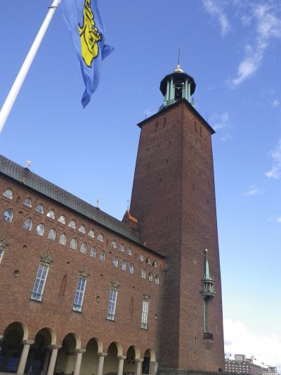 晴天のストックホルム市庁舎は絶景