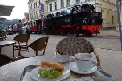 路面蒸機「モリー」に乗る