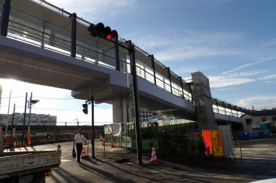 JR新川崎駅前の歩道橋工事(2)