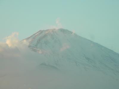 富士の山を見る