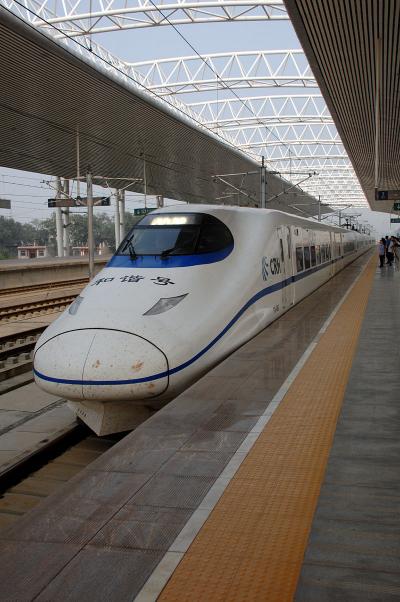 2013年中国新疆放浪記016・華山編二日目その６～高速鉄道で西安戻り！