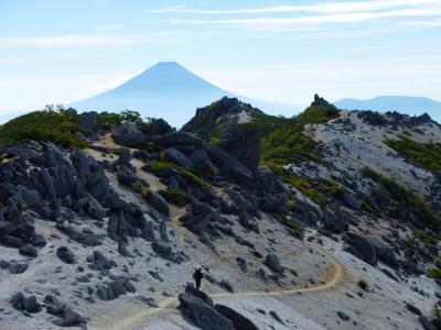 山行記録！初めての南アルプス富士山がクッキリの鳳凰三山