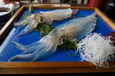 呼子ドライブ　近いようで遠いイカの生き造り！