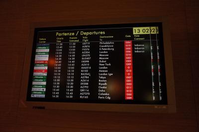 初めてイタリアに行ってきました。7~8日目:ローマ・フィウミチーノ空港から関西国際空港へ