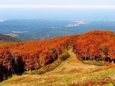 ゴンドラに乗って岩木山の紅葉