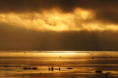 緬甸憧憬(12)　茵麗湖（インレー湖）黄金色の日の出を眺め、ボートでインディン遺跡を巡り、シャン族の古いお経と仏画を手に入れる。
