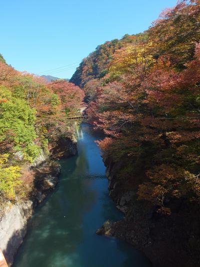 錦秋の川原湯温泉・吾妻渓谷を歩く