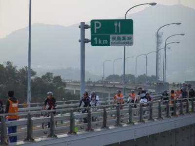 ～ 国内最大級 「サイクリングしまなみ」 ～　　今治IC － 因島北IC間 ４６kmを６時間車両通行止め　　本線快走の様子を‘観戦’ ヽ(´▽｀)/