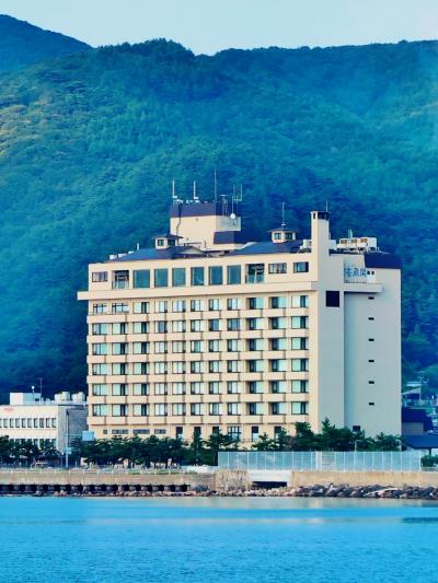 浅虫温泉a　南部屋・海扇閣　展望風呂は快適　☆湯の島を望む555号室で