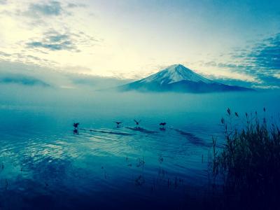 早朝の富士山