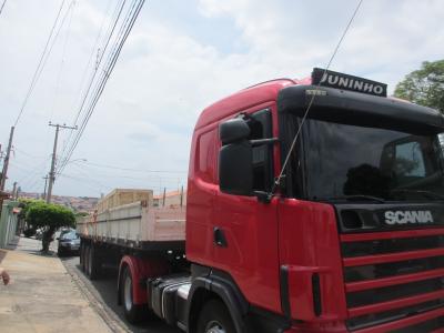 甥っ子のトレーラーに同乗して納品風景を楽しんだ