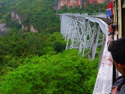 インドシナ周遊３■激揺れ列車三連発でバゴー経由ゴッティ鉄橋へ