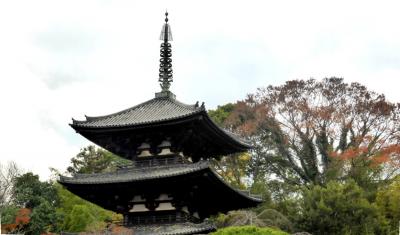 日本の神を覗く旅路・第1部記紀の神々続・晩秋の大和路13富麻寺その1東・西両塔が見下ろす境内