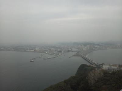 江の島　曇天