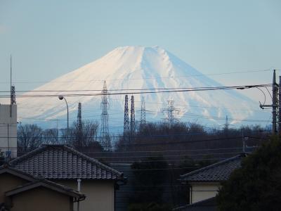 1月２日、今年初めての富士山を眺める
