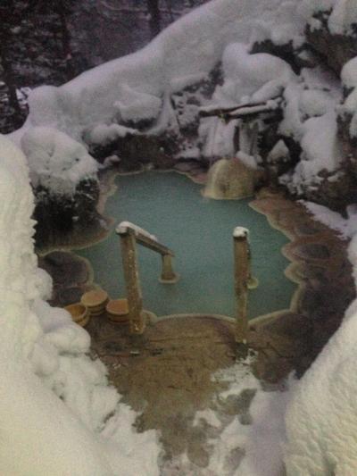 白骨温泉再訪！　大雪中の秘湯
