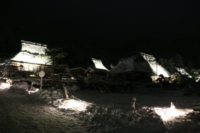 旅するイルカ♪　京都府　美山かやぶきの里　雪灯廊＆雪の金閣寺へ　Part2　ライトアップ、花火編