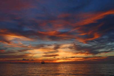 マイアミ／キーウェストの旅「大西洋からの朝陽とメキシコ湾へ沈む夕陽」