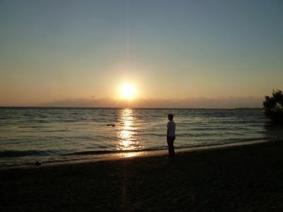 琵琶湖畔の夕焼け