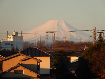 ３月２日ふじみ野市より素晴らしい朝焼け富士を眺める