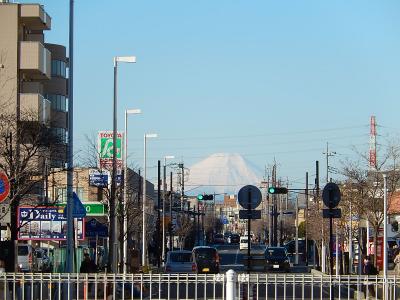3月２日上福岡駅から見られた富士山