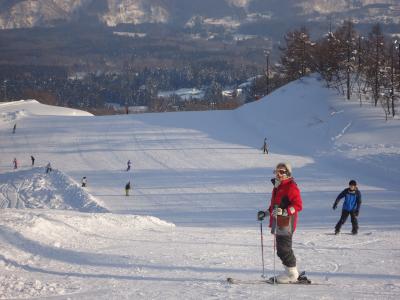 隠居、赤倉温泉を滑る