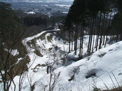 まだ雪が残っていた春日山城と高田城、信州善光寺