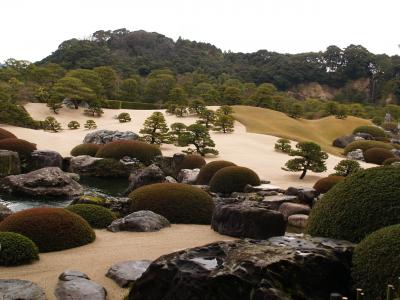 足立美術館で、日本庭園を楽しむ。