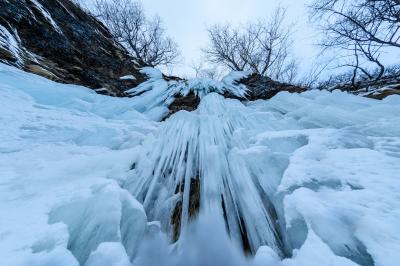 あばしりオホーツク流氷まつりと能取岬の氷爆群スノーシュートレッキング