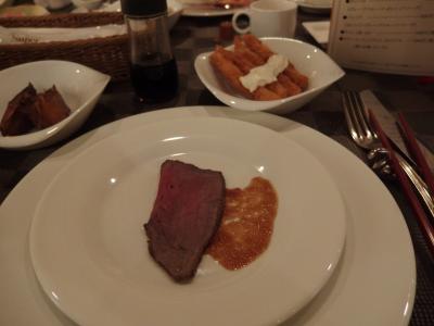 2015年3月、伊豆旅行（初日の夕食はフリーポートでのビュッフェ）