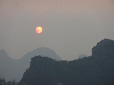 幻想的な桂林の夕陽