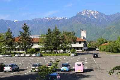 甲斐駒ヶ岳を眺めて北の杜カントリー倶楽部でゴルフ