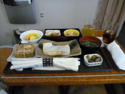 JAL 国内ファーストクラス　朝食　新メニュー