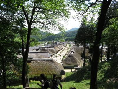 2015社員旅行で東山温泉泊まり(1_小峰城～塔のへつり～大内宿)