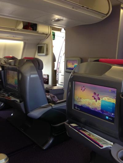 ミャンマーに行ってきました（復路の飛行機、ちょっとバンコク）