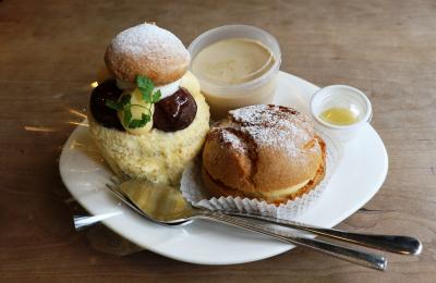 空気ケーキで美味しいケーキに舌鼓