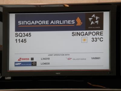 シンガポール航空 SQ345便搭乗記 チューリッヒ(ZRH)→シンガポール・チャンギ(SIN)