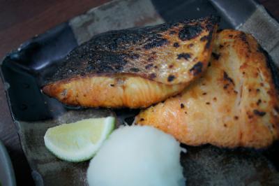 20150620 築地 高はしさん、あゆダブル → かとうさん、たかべ塩焼き → 高はしさん、時鮭のシモ