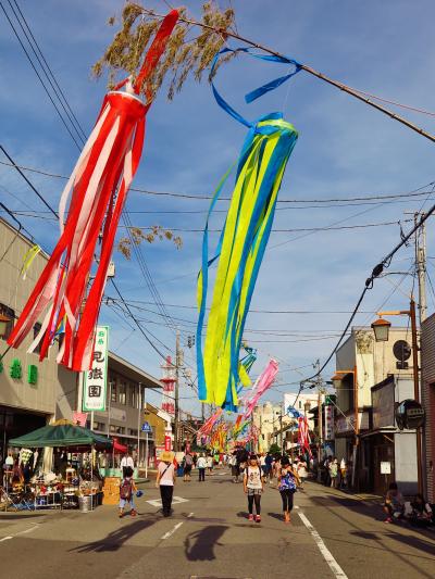 茂原4/8　七夕まつり　昌平町商店街と茂原市役所　☆現代と昭和が共存して