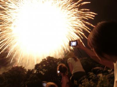 迫力の船玉祭り　花火