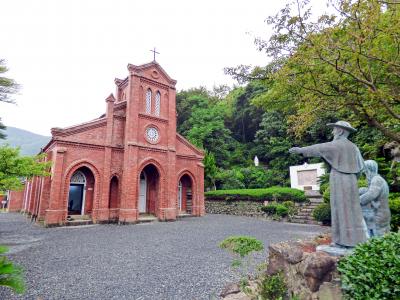 五島(1)福江島北部編(堂崎教会、楠原教会、城岳展望台、水ノ浦教会、三井楽教会、辞本涯の碑、貝津教会、魚藍観音展望所)