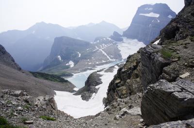 MontanaとWashingtonの公園巡り　7月9日　旅行3日目　West Glacier-Highline Trail-Grinnel Glacier Overlook-The loop-Logan Pass