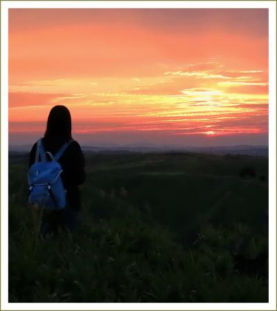 Solitary Journey［1640］SW車中泊の旅＜雄大な阿蘇の朝陽と彼岸花と古き良き町並みと滝＆中国山地掛頭山の雲海＞熊本県阿蘇市