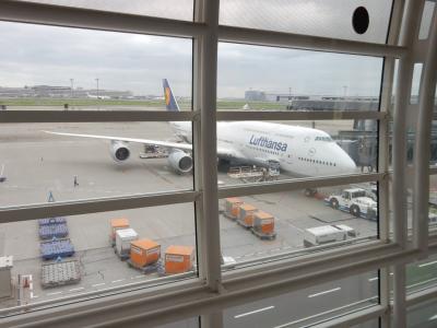 LH　羽田→フランクフルト　初！B747-8　新型ビジネスクラス　メインデッキ