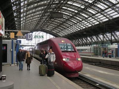 タリスに乗ってケルンへ、ライン川を車窓から見る、マインツへ