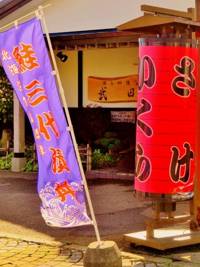 道東Ⅱ11　標津　「武田」　鮭三代漬け丼の昼食　☆海の公園～知床・国後島も