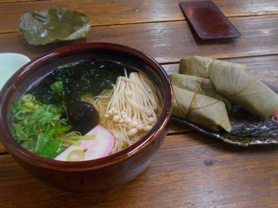 たまには「ベタ」な郷土料理1505　「にゅうめん＆柿の葉寿司＆葛切り　　“福神堂＆天極堂”」　　　～三輪・奈良～