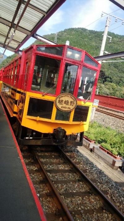 亀岡からトロッコ列車に乗って