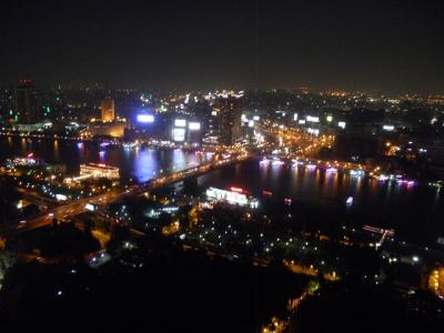 ナイル川の電飾ボート