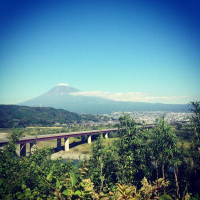 富士川サービスエリアから見える富士山